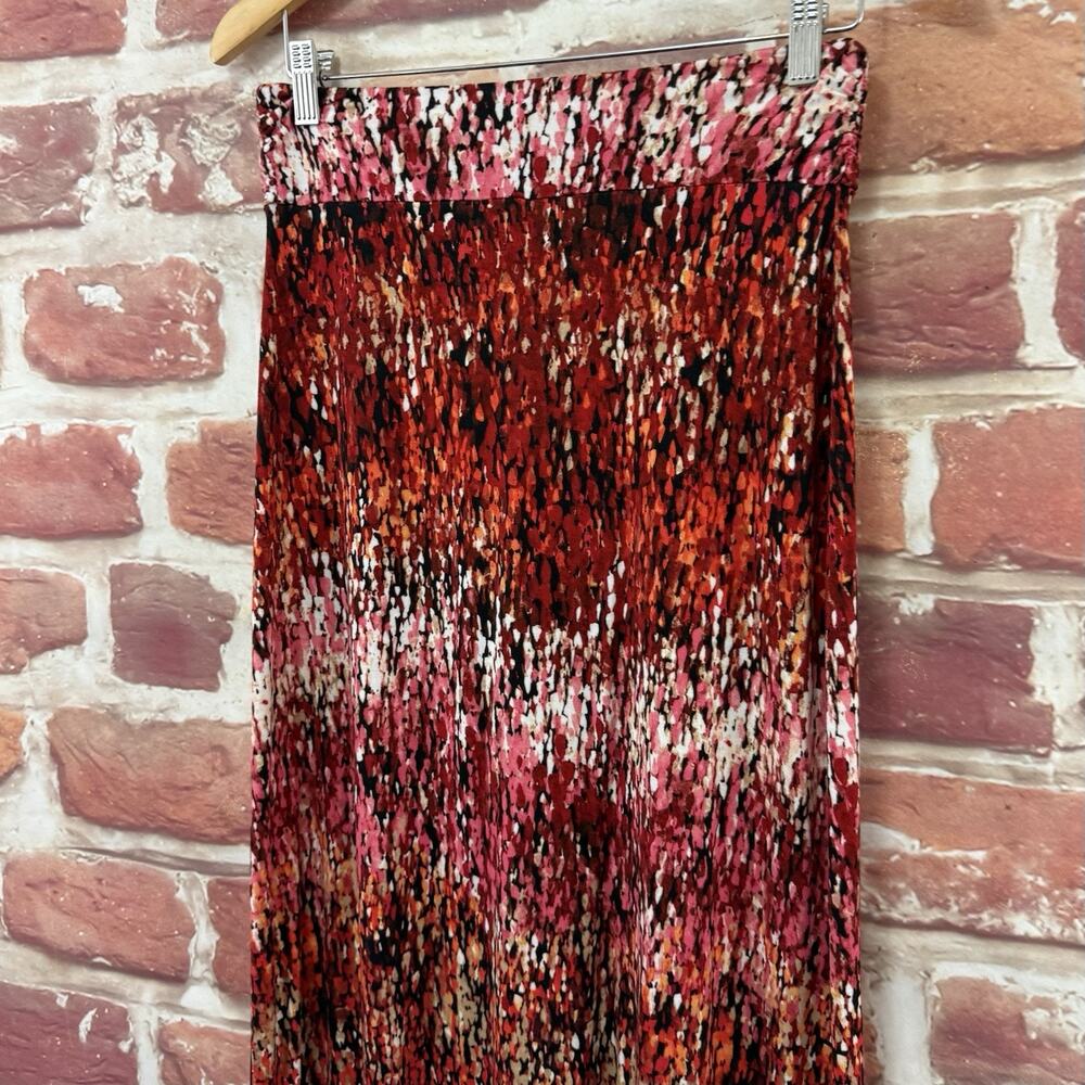 Liz Claiborne Skirt Womens Small Multicolor Abstract Stretchy Career Casual Midi - Picture 4 of 9